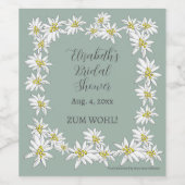 Edelweiss handleiding-geïllustreerde persoonlijke wijn etiket (Enkel label)