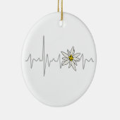 Edelweiss Hartslag Oktoberfest Souvenir Keramisch Ornament (Rechts)