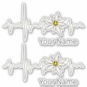 Edelweiss Hartslag Oktoberfest Souvenir Sticker (Voorkant)
