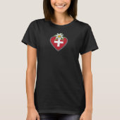 Edelweiss Heart Swiss Flag T-shirt (Voorkant)