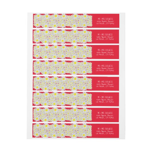 Edelweiss het etiket van het patroondiagram van he (Vel)