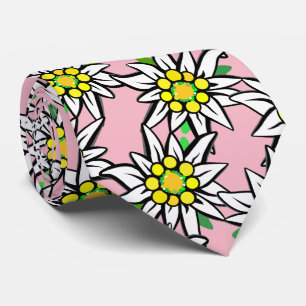 Edelweiß in grijs, voor fans van Beieren Stropdas