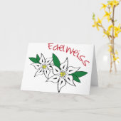 Edelweiss Kaart (Gele Bloem)
