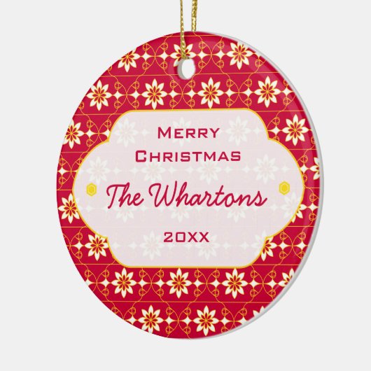 Edelweiss-kerstversiering Keramisch Ornament (Links)