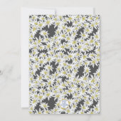Edelweiss Moody Charcoal Wildflower Vrijgezellenfe Kaart (Achterkant)
