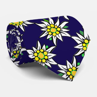Edelweiß on dark blue, for Bavaria fans Stropdas