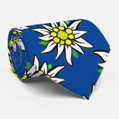 Edelweiss op blauw stropdas (Opgerold)