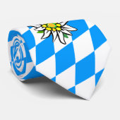 Edelweiss op diamanten stropdas (Opgerold)