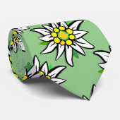 Edelweiss op lichtgroen stropdas (Opgerold)