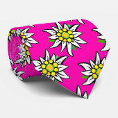 Edelweiß op roze, voor Beieren-ventilatoren Stropdas (Opgerold)