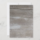 Edelweiss op rustiek houten monogram land Bruiloft Kaart (Achterkant)