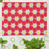 Edelweiss Pattern Red Kitchen Towels Theedoek (Gevouwen)