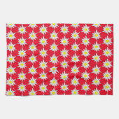 Edelweiss Pattern Red Kitchen Towels Theedoek (Horizontaal)