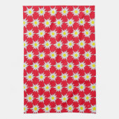 Edelweiss Pattern Red Kitchen Towels Theedoek (Verticaal)