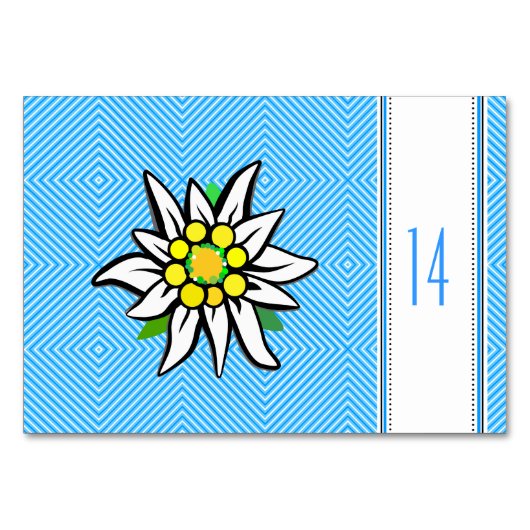 Edelweiss plaatskaarten kaart (Achterkant)