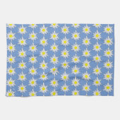 Edelweiss Print Blauwe Keukendoeken Theedoek (Horizontaal)