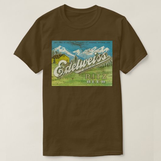 Edelweiss Ritz Beer Overleden Brouwerij Logo T-shirt (Design voorkant)