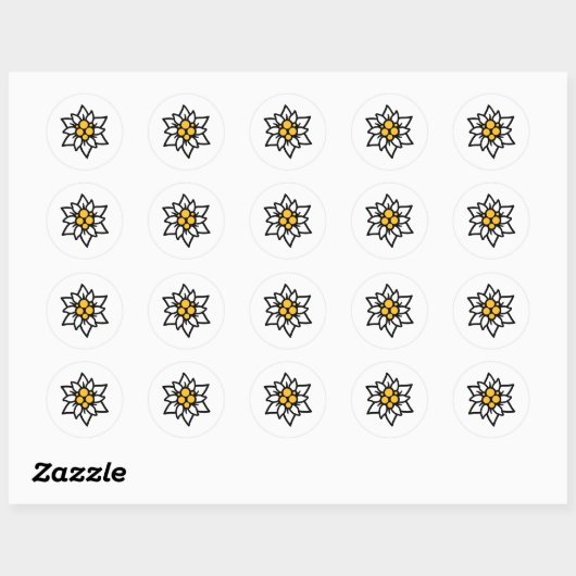 Edelweiss Ronde Sticker (Vel)