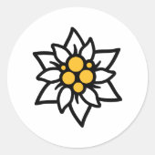 Edelweiss Ronde Sticker (Voorkant)