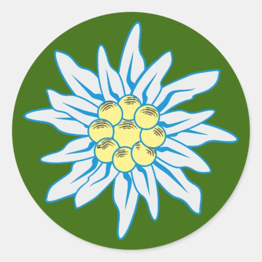 Edelweiss Ronde Sticker (Voorkant)