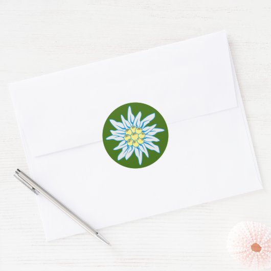 Edelweiss Ronde Sticker (Envelop)