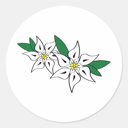 Edelweiss Ronde Sticker (Voorkant)