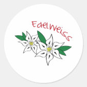 Edelweiss Ronde Sticker (Voorkant)