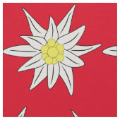  edelweiss rood en wit bloempatroon stof (Close Up)