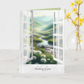 Edelweiss Swiss Alps Window Denken aan jou Kaart (Gele Bloem)