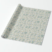 Edelweiss Wildflower Sage Green Schattige Alpine F Cadeaupapier (Uitgerold)