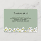 Edelweiss Wildflower Salie Groene Bruiloftssalon Informatiekaartje (Voorkant)