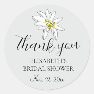 Edelweiss Wildflower Schattige Vrijgezellenfeest Z Ronde Sticker