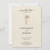 Edelweiss Wildflower Sla de uitnodiging tot datum  (Voorkant)