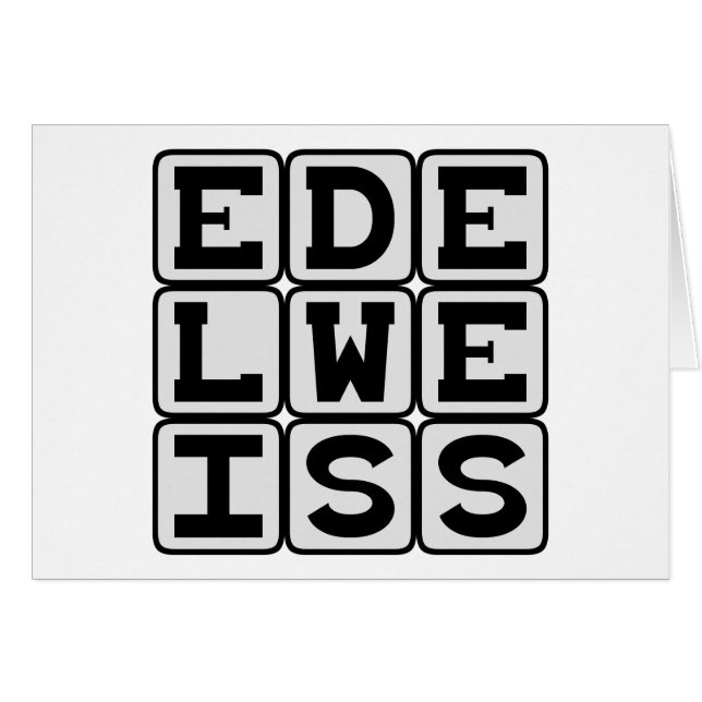 Edelweiss, witte bloem (Voorkant Horizontaal)