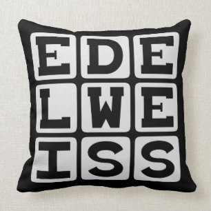 Edelweiss, witte bloem kussen