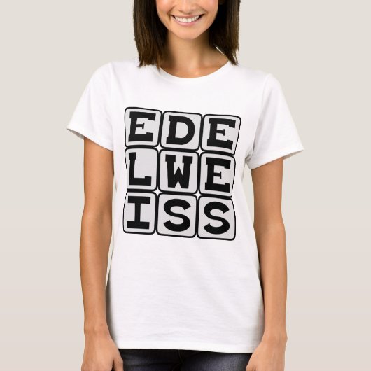Edelweiss, Witte Bloem T-shirt (Voorkant)