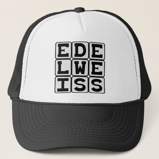 Edelweiss, Witte Bloem Trucker Pet (Voorkant)