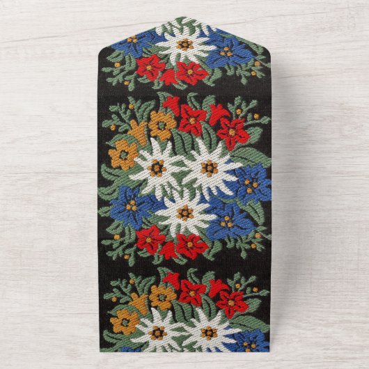 Edelweiss Zwitsers alpenventiel All In One Uitnodiging (Buitenkant)