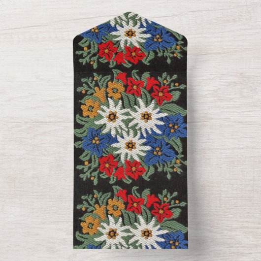 Edelweiss Zwitsers alpenventiel All In One Uitnodiging (Binnen)