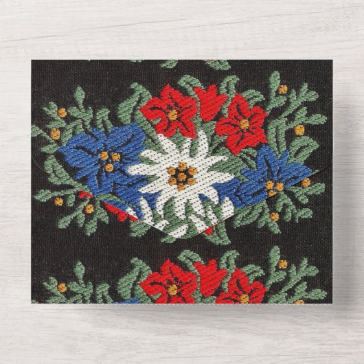 Edelweiss Zwitsers alpenventiel All In One Uitnodiging (Achterkant)