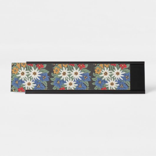 Edelweiss Zwitsers alpenventiel Bureau Naambordje (Voorkant)