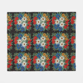Edelweiss Zwitsers alpenventiel Fleece Deken (Voorkant (Horizontaal))