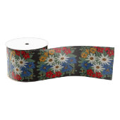 Edelweiss Zwitsers alpenventiel Grosgrain Lint (Spoel)