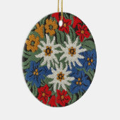 Edelweiss Zwitsers alpenventiel Keramisch Ornament (Rechts)