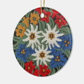 Edelweiss Zwitsers alpenventiel Keramisch Ornament (Links)