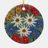 Edelweiss Zwitsers alpenventiel Keramisch Ornament (Achterkant)
