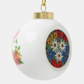 Edelweiss Zwitsers alpenventiel Keramische Bal Ornament (Links)