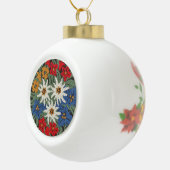 Edelweiss Zwitsers alpenventiel Keramische Bal Ornament (Rechts)