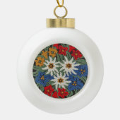 Edelweiss Zwitsers alpenventiel Keramische Bal Ornament (Voorkant)