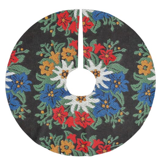 Edelweiss Zwitsers alpenventiel Kerstboom Rok (Voorkant)